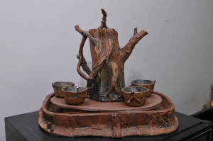 潘丁榮作品-樹枝造型茶具